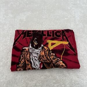 Metallica the Unforgiven Tie Dye Graphic T Shirt Men's XL Red Black Band Tee
